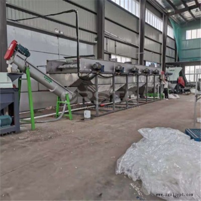 垃圾廢料氣囊袋塑料粉碎清洗機，PA66氣囊袋廢料處置清洗設備