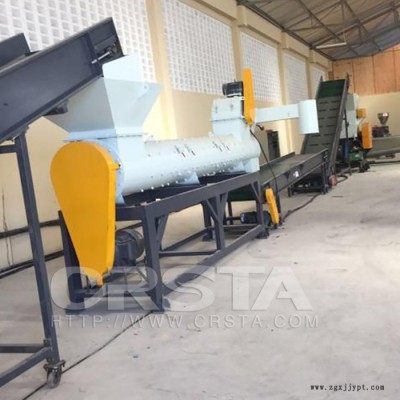 北京PET廢塑料原料破碎清洗脫水機，瓶片化纖處置前置塑機輔機