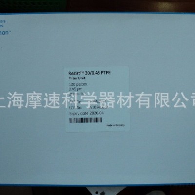 WHATMAN ReZist針頭式濾器30mm無菌PTFE材質0.45um 10463513