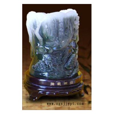 供應千藝坊WM19237K人造玉石粉筆筒 造型獨特 實惠耐用 樹脂工藝品 深圳千藝坊工藝品廠家直供
