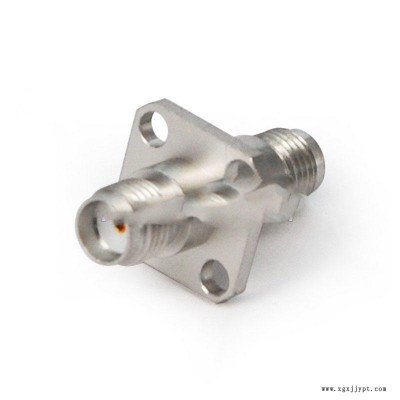 SMA(母)-SMA(母)精密轉(zhuǎn)接器，4孔法蘭，帶密封圈，DC-18GHz