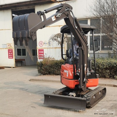 小型國產17小挖機 橡膠履帶農用小型挖掘機 施工方便的17挖勾機