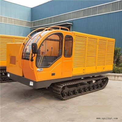 鴻信單人操作橡膠履帶發電車 野外備用發電車 自行走加厚橡膠履帶車價格