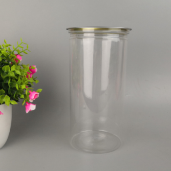 批發定制密封透明100mm*180mm pet塑料罐食品罐 易拉罐51g