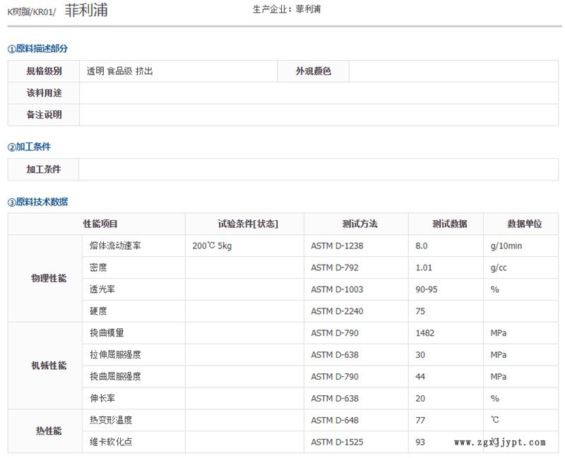 K樹(shù)脂  KR01 菲利浦