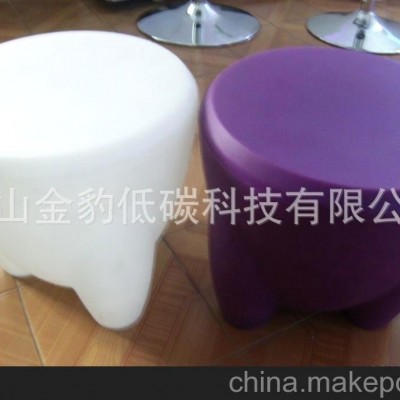 七彩發光方凳 led發光凳子 大型滾塑加工 led發光家具