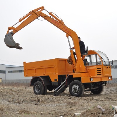 農(nóng)用四不像隨車挖 輪胎式挖掘機(jī) 多功能液壓自卸隨車挖