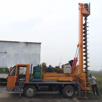 光伏地基打樁機(jī) 輪胎底盤打樁機(jī)廠家 長(zhǎng)螺旋地基打樁機(jī)