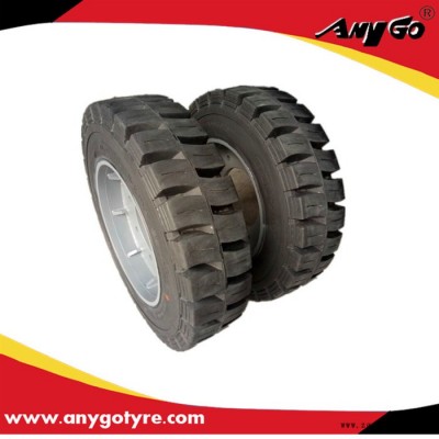 **AnyGo品牌叉車實(shí)心輪胎10.00-20及輪輞
