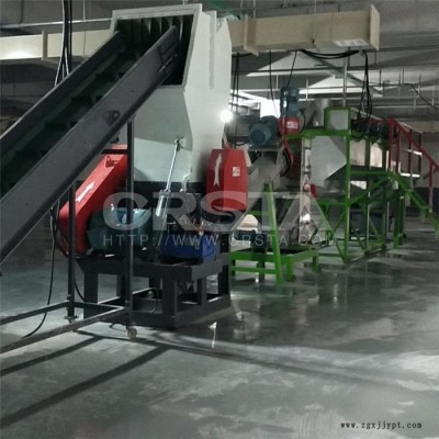 日雜塑料垃圾洗發水瓶處置機，柯達機械PP日化塑料瓶粉碎清洗瓶片機