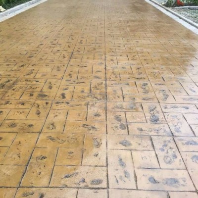 上?；甘噬嗷炷翂耗５仄簩Ｓ貌牧瞎?、橡膠模具可定制模具、仿石仿木仿磚壓花地坪路面材料 彩色水泥壓模路面