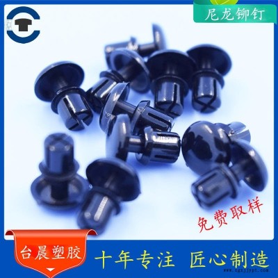東莞臺(tái)晨  尼龍鉚釘 塑膠鉚釘 PA66材質(zhì) R型頭部 按壓式鉚釘 SR-35H