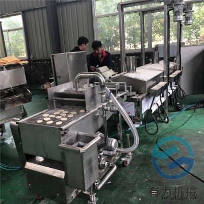 機械手式茄盒上漿機器介紹 茄盒上漿裹粉機 茄合生產(chǎn)線加工設(shè)備廠家直銷 有為