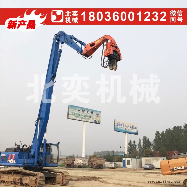 供應北奕性能可靠速度快捷高頻建筑地基打樁機打樁錘價格供應商 光伏發電樁液壓震動錘，震動打樁機，機械手震動打樁錘示例圖1